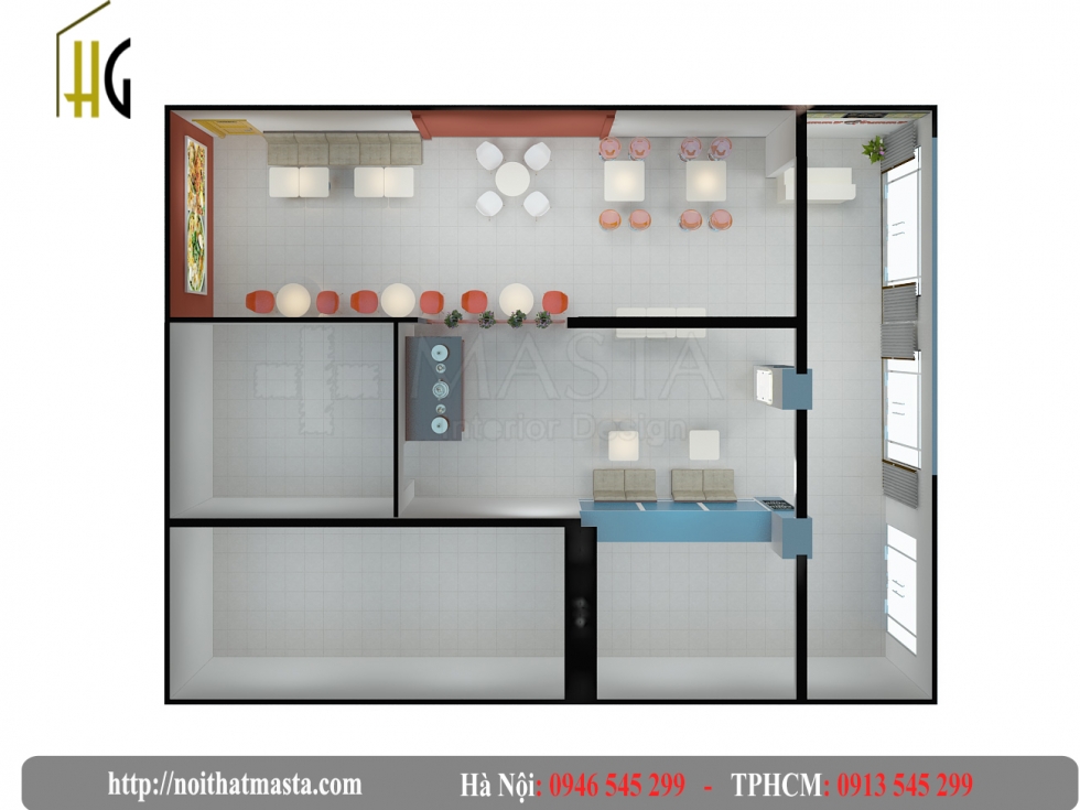 Thiết kế cửa hàng đồ ăn nhanh - chị liên